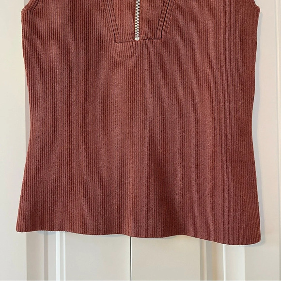 Et Ochs Women's Emily Rib Zip Polo Tank Top Shirt Size Large - Picture 6 of 13